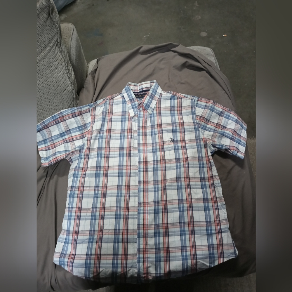US Polo Association/Multi Color Plaid Button Down Shirt/Size XLg